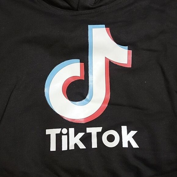 ROCO BABY BLACK "TikTok" HOODIE, SIZE 90 - 2T - NEW! - Picture 2 of 7